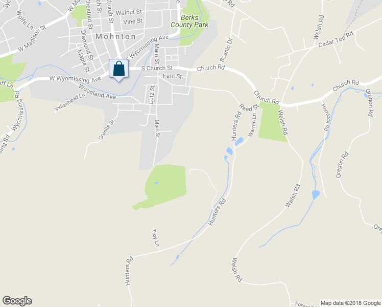 map of restaurants, bars, coffee shops, grocery stores, and more near 1 Pebblebrook Lane in Mohnton