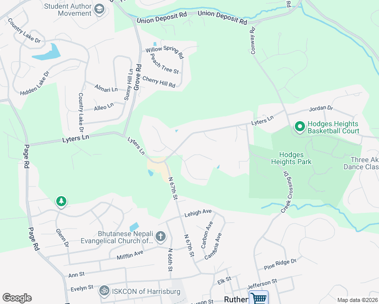 map of restaurants, bars, coffee shops, grocery stores, and more near 6302 Aston Court in Harrisburg