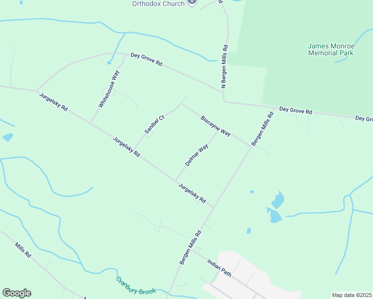 map of restaurants, bars, coffee shops, grocery stores, and more near 7 Delmar Way in Monroe Township