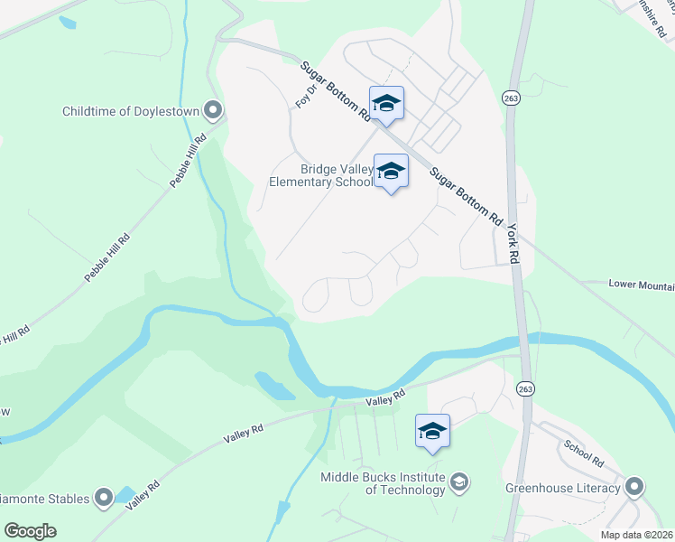 map of restaurants, bars, coffee shops, grocery stores, and more near 2800 Mountain Laurel Drive in Furlong