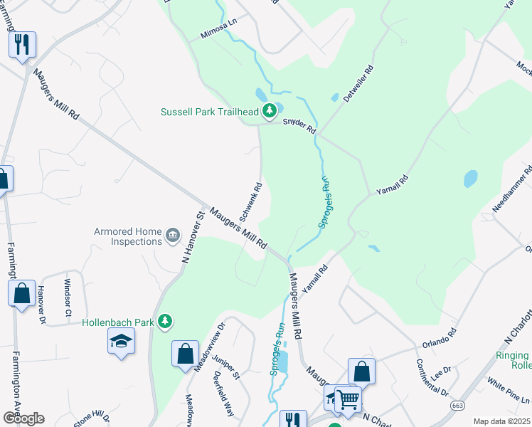map of restaurants, bars, coffee shops, grocery stores, and more near 1530 Schwenk Rd in Pottstown