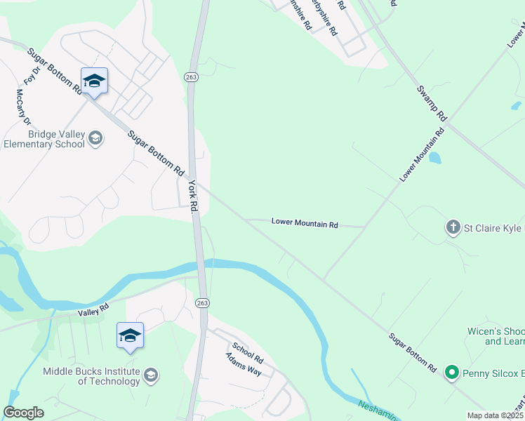 map of restaurants, bars, coffee shops, grocery stores, and more near 1995 Lower Mountain Road in Furlong