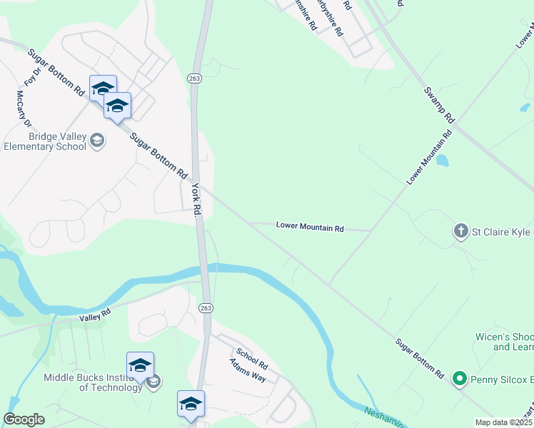 map of restaurants, bars, coffee shops, grocery stores, and more near 1995 Lower Mountain Road in Furlong