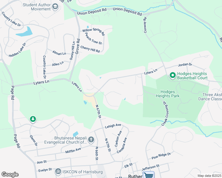 map of restaurants, bars, coffee shops, grocery stores, and more near 6307 Aston Court in Harrisburg
