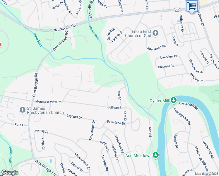 map of restaurants, bars, coffee shops, grocery stores, and more near 1544 Seltzer Court in Mechanicsburg