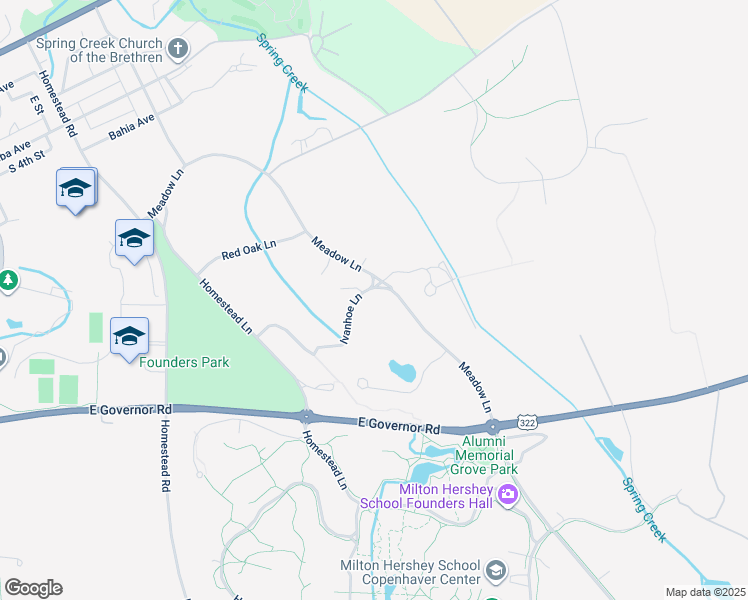 map of restaurants, bars, coffee shops, grocery stores, and more near in Hershey