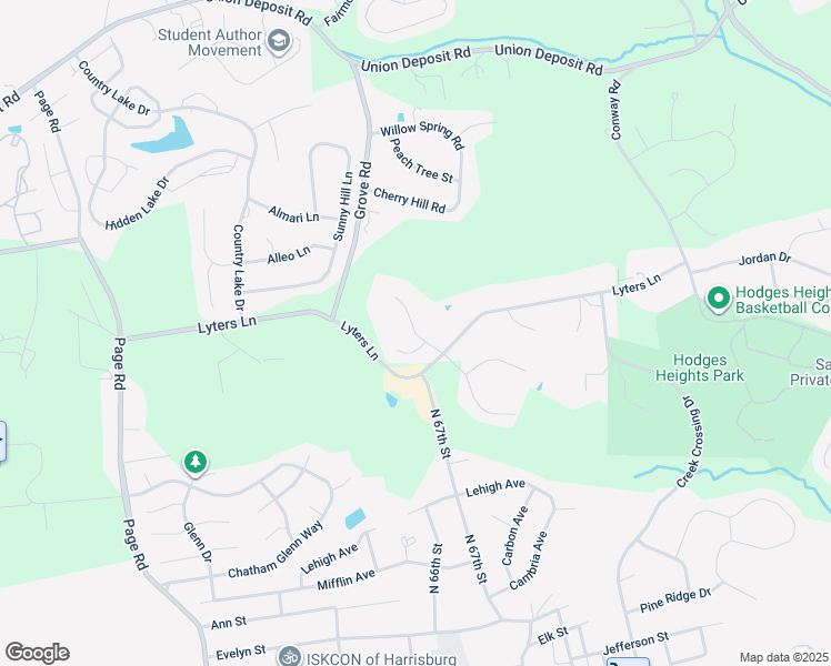 map of restaurants, bars, coffee shops, grocery stores, and more near 6289 Harvest Field Lane in Harrisburg