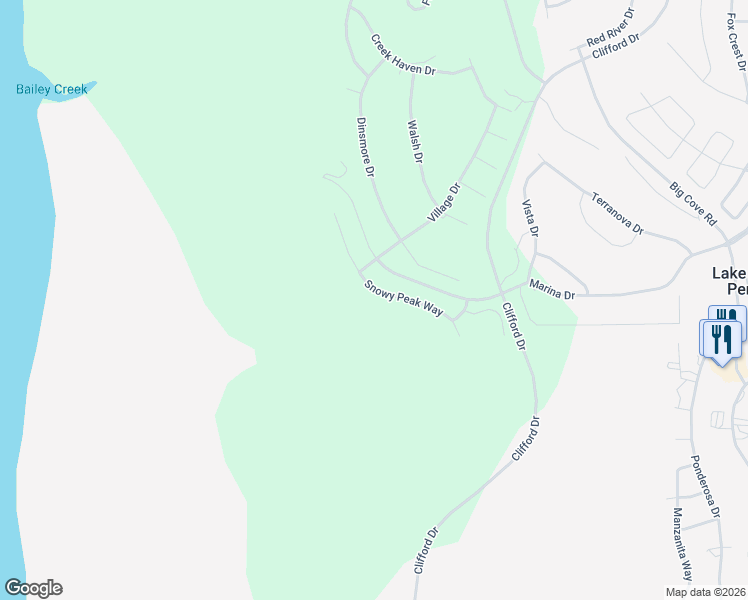 map of restaurants, bars, coffee shops, grocery stores, and more near 233 Snowy Peak Way in Lake Almanor Peninsula