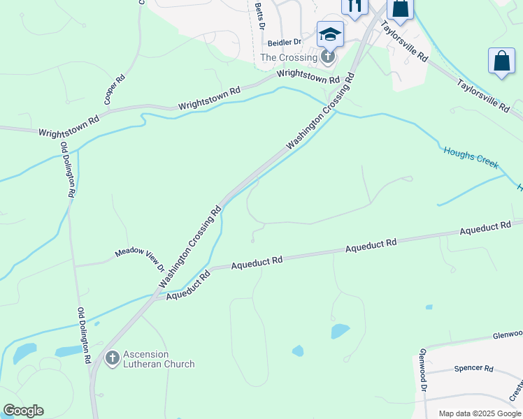 map of restaurants, bars, coffee shops, grocery stores, and more near 3 Stonebridge Crossing Road in Newtown