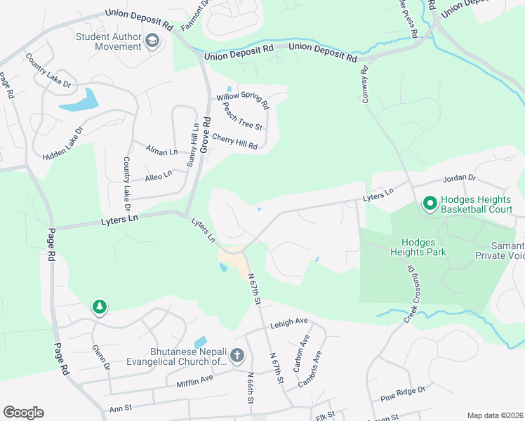 map of restaurants, bars, coffee shops, grocery stores, and more near 6360 Lyters Lane in Harrisburg