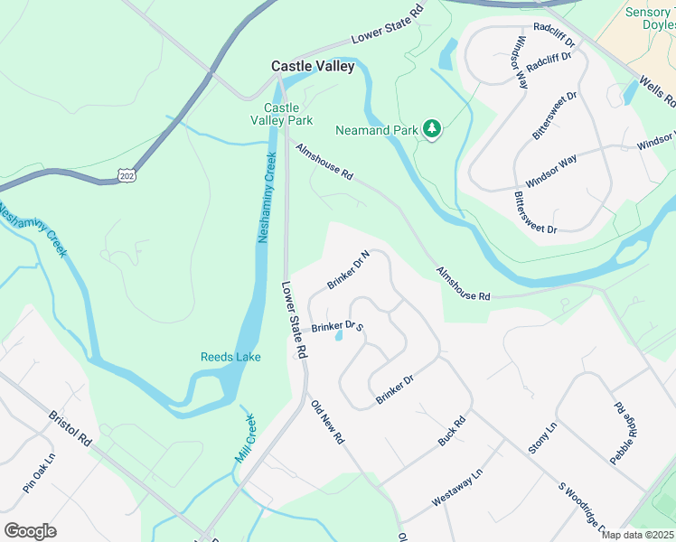map of restaurants, bars, coffee shops, grocery stores, and more near 15 Brinker Drive in Doylestown