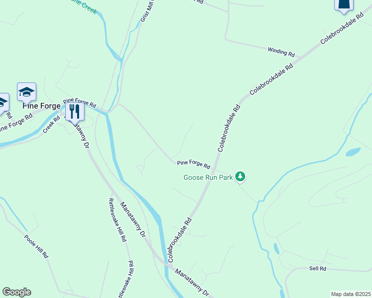 map of restaurants, bars, coffee shops, grocery stores, and more near 29 Pine Forge Road in Boyertown