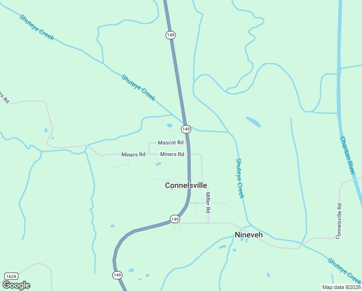 map of restaurants, bars, coffee shops, grocery stores, and more near Highway 149 in Novinger