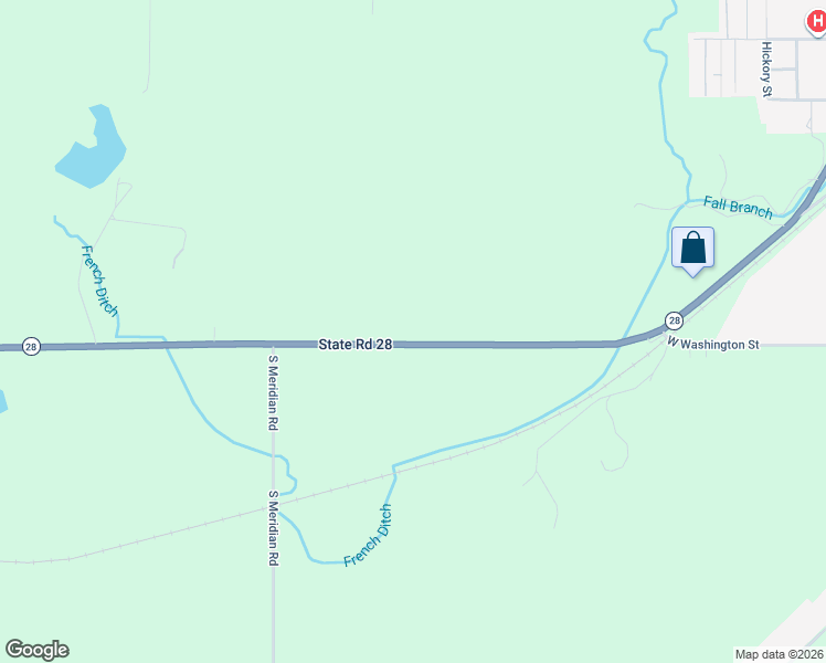 map of restaurants, bars, coffee shops, grocery stores, and more near 278 Indiana 28 in Williamsport