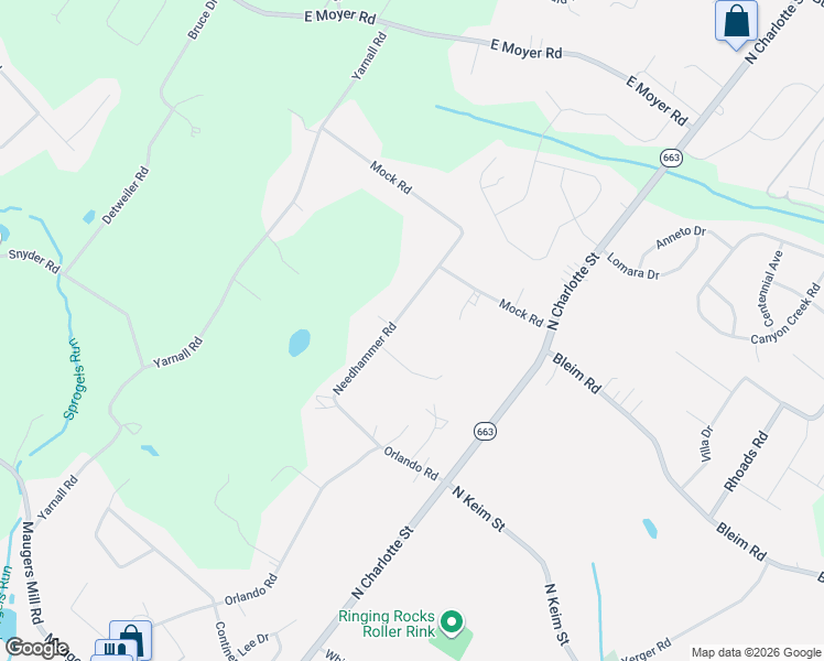 map of restaurants, bars, coffee shops, grocery stores, and more near 2123 Needhammer Road in Pottstown