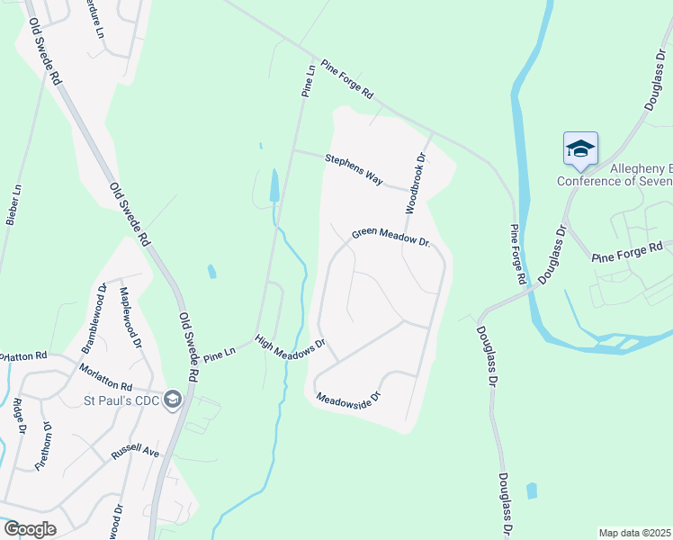 map of restaurants, bars, coffee shops, grocery stores, and more near 244 Green Meadow Drive in Douglassville