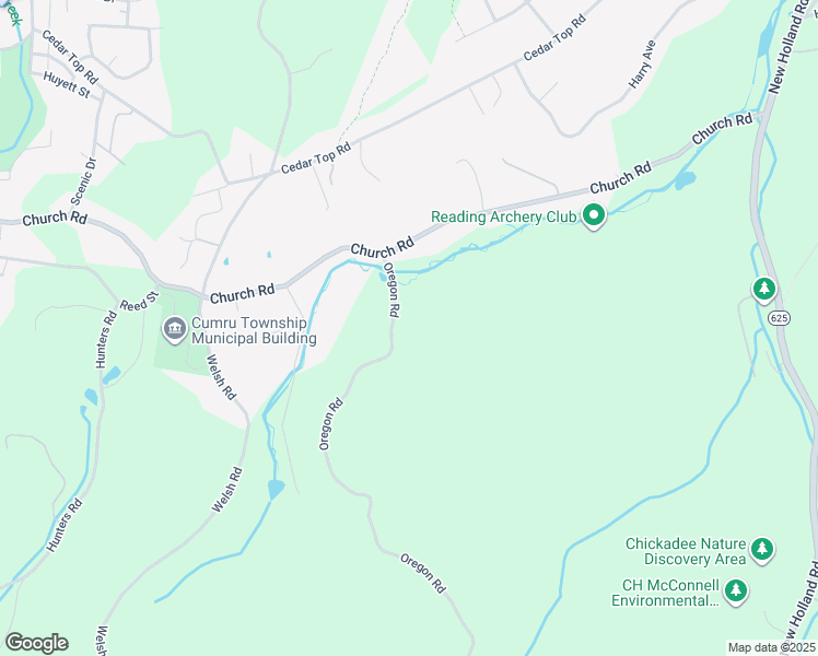 map of restaurants, bars, coffee shops, grocery stores, and more near 68 Oregon Road in Mohnton