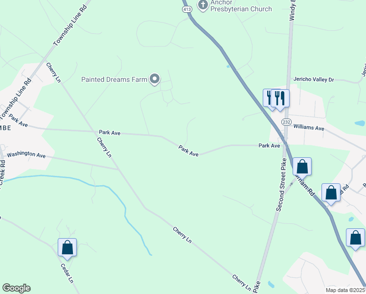 map of restaurants, bars, coffee shops, grocery stores, and more near 101 Perry Lane in Newtown