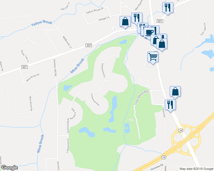 map of restaurants, bars, coffee shops, grocery stores, and more near 1 Comstock Ln in Colts Neck