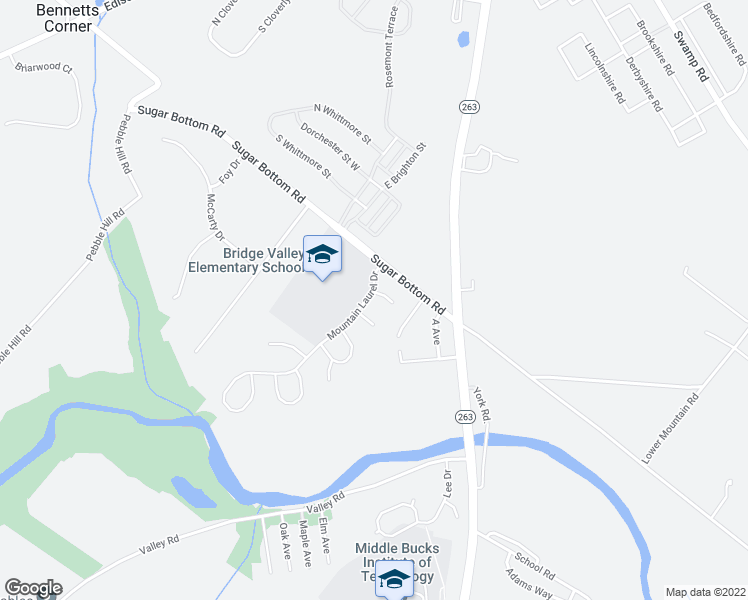 map of restaurants, bars, coffee shops, grocery stores, and more near 2114 Redbud Lane in Furlong