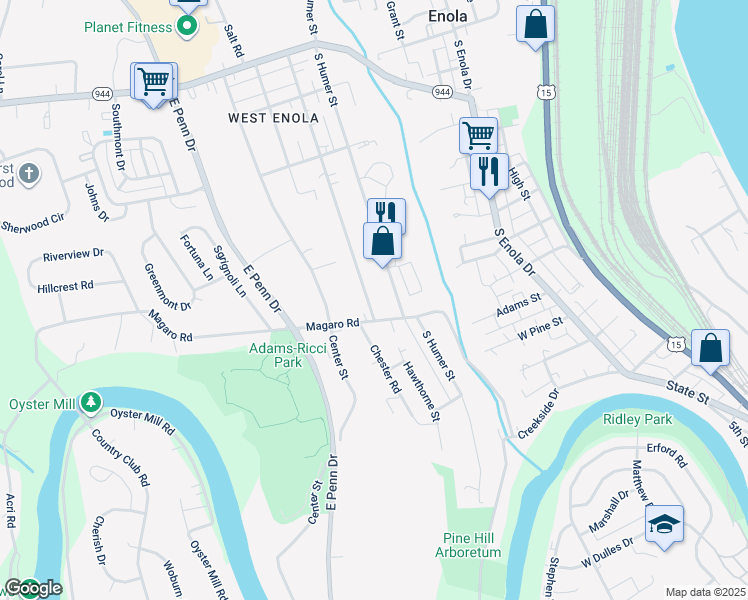 map of restaurants, bars, coffee shops, grocery stores, and more near 792 Lancaster Avenue in Enola