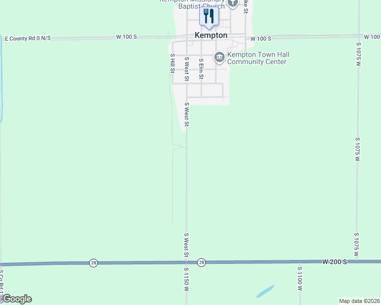 map of restaurants, bars, coffee shops, grocery stores, and more near 707 South West Street in Kempton