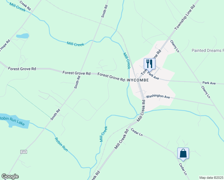 map of restaurants, bars, coffee shops, grocery stores, and more near 4009 Hillcrest Drive in Furlong
