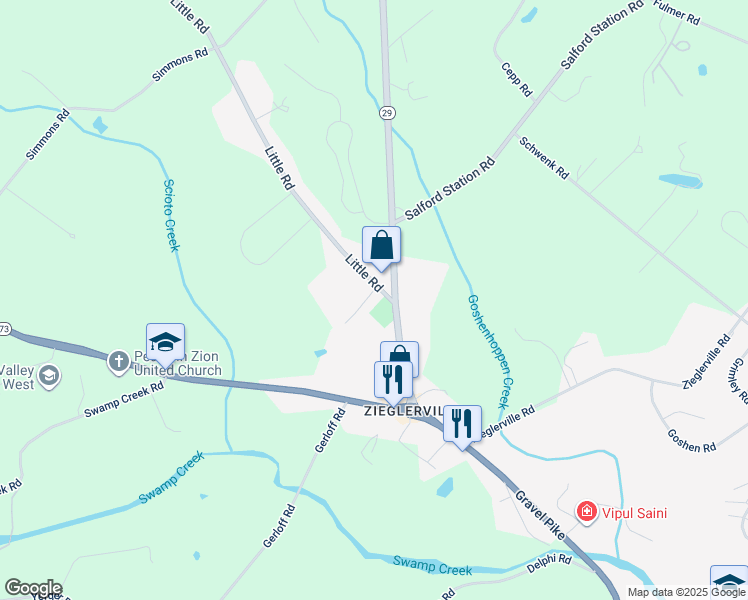 map of restaurants, bars, coffee shops, grocery stores, and more near 4 Little Road in Perkiomenville