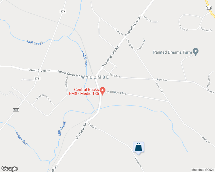 map of restaurants, bars, coffee shops, grocery stores, and more near 1085 Washington Avenue in Newtown