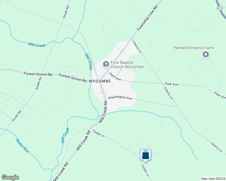 map of restaurants, bars, coffee shops, grocery stores, and more near 1085 Washington Avenue in Newtown