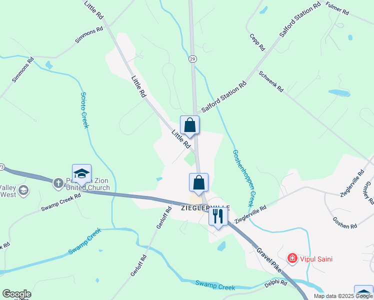 map of restaurants, bars, coffee shops, grocery stores, and more near 4 Little Road in Perkiomenville