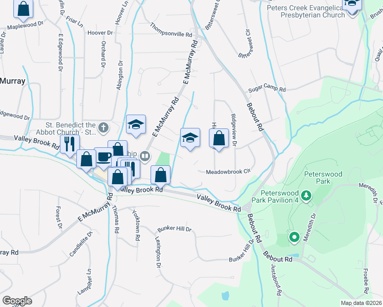 map of restaurants, bars, coffee shops, grocery stores, and more near 198 Meadowbrook Circle in Venetia