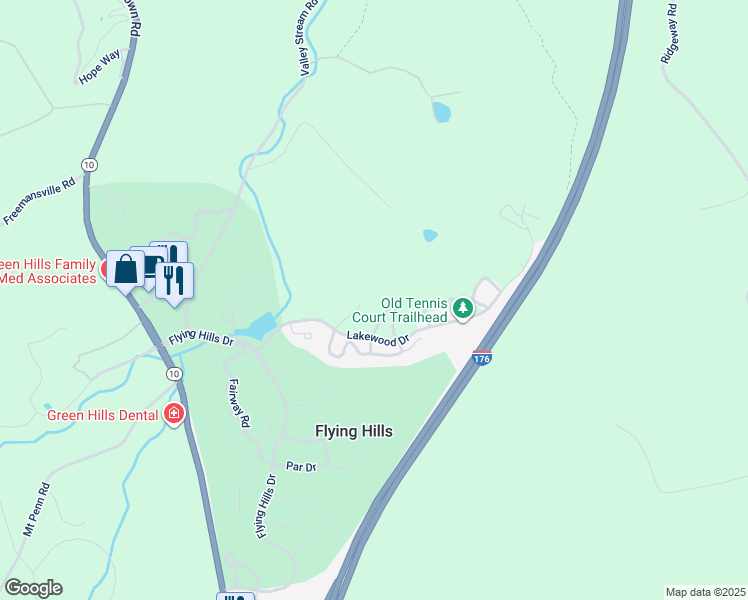 map of restaurants, bars, coffee shops, grocery stores, and more near 161 Oakmont Court in Reading