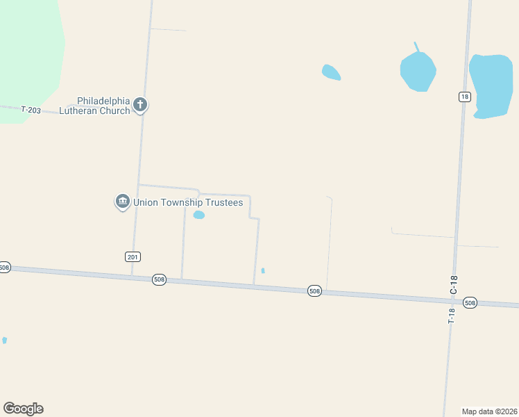 map of restaurants, bars, coffee shops, grocery stores, and more near 3778 Ohio 508 in Bellefontaine