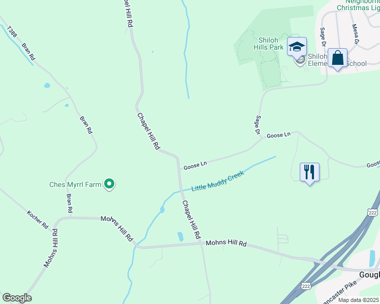 map of restaurants, bars, coffee shops, grocery stores, and more near 282 Chapel Hill Road in Reading