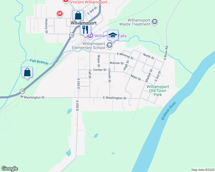 map of restaurants, bars, coffee shops, grocery stores, and more near 300-398 Debbie Lane in Williamsport
