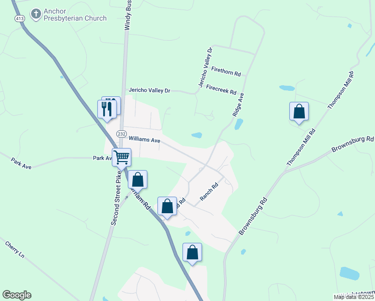 map of restaurants, bars, coffee shops, grocery stores, and more near 156 Williams Avenue in Newtown