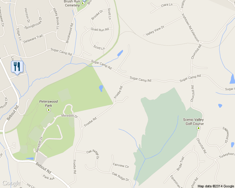map of restaurants, bars, coffee shops, grocery stores, and more near 264 Froebe Road in Venetia