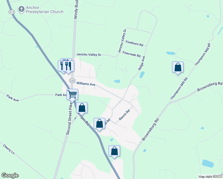 map of restaurants, bars, coffee shops, grocery stores, and more near 156 Williams Avenue in Newtown