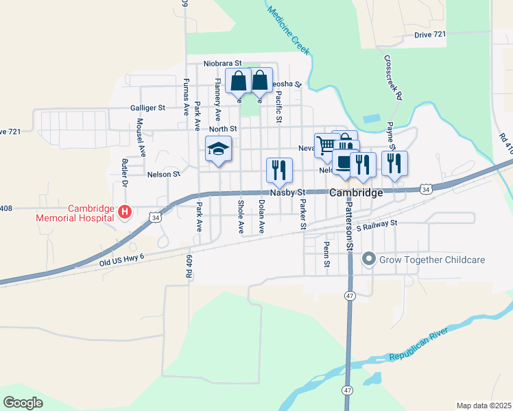map of restaurants, bars, coffee shops, grocery stores, and more near 503 Dolan Avenue in Cambridge