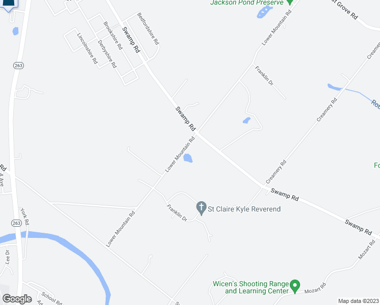 map of restaurants, bars, coffee shops, grocery stores, and more near 3273 Lower Mountain Road in Furlong