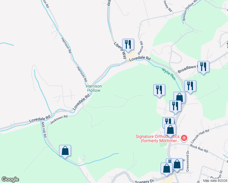 map of restaurants, bars, coffee shops, grocery stores, and more near 116 Jacktown Road Ext in Elizabeth