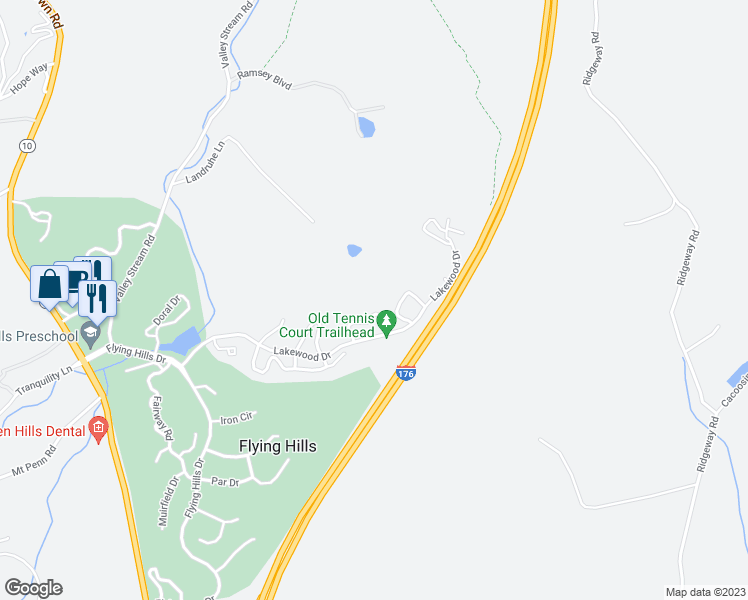 map of restaurants, bars, coffee shops, grocery stores, and more near 9-13 Saint Andrews Circle in Reading
