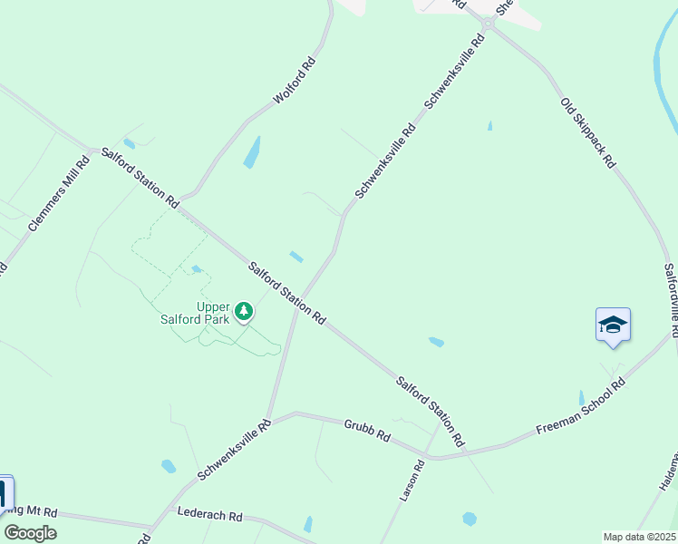 map of restaurants, bars, coffee shops, grocery stores, and more near 1580 Schwenksville Road in Schwenksville