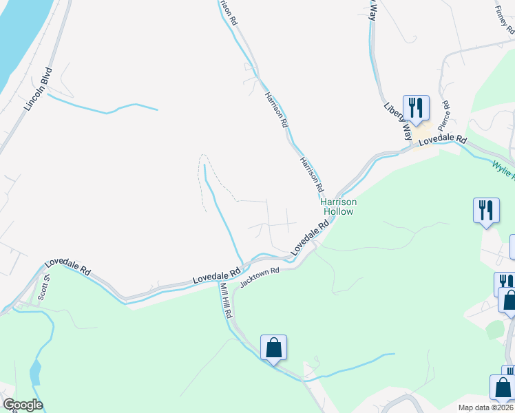 map of restaurants, bars, coffee shops, grocery stores, and more near 117 Fuehrer Road in Elizabeth