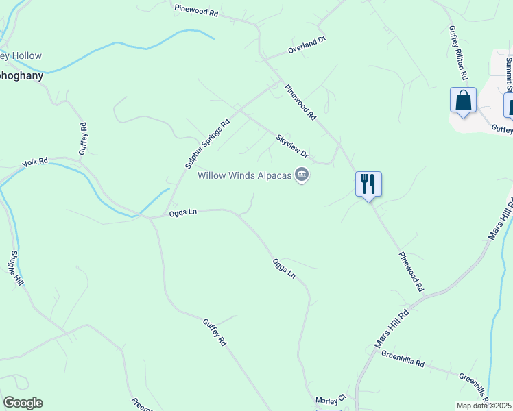 map of restaurants, bars, coffee shops, grocery stores, and more near 148 Sulphur Springs Road in Irwin