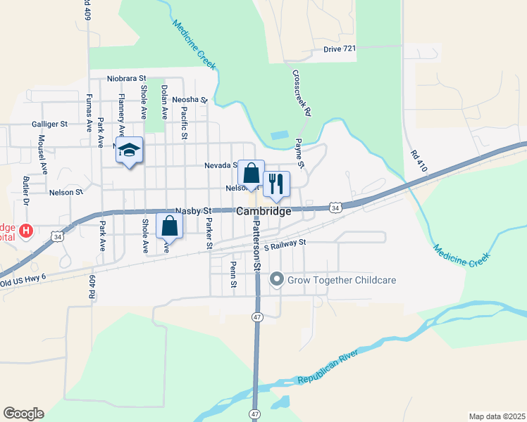 map of restaurants, bars, coffee shops, grocery stores, and more near in Cambridge