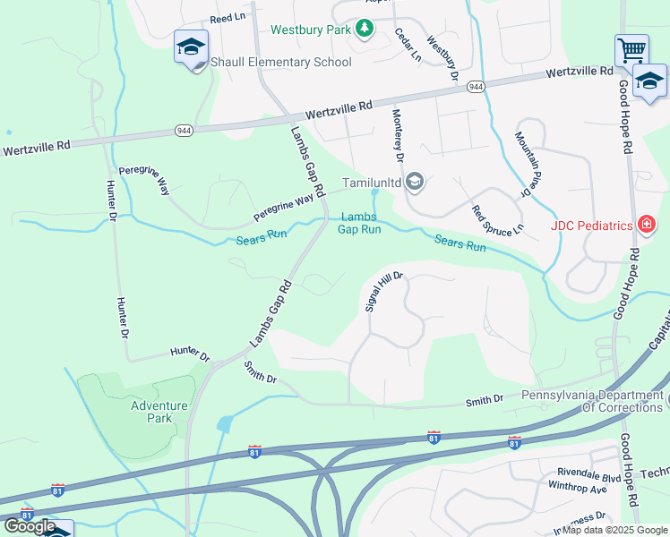 map of restaurants, bars, coffee shops, grocery stores, and more near 6200 Appaloosa Drive in Mechanicsburg