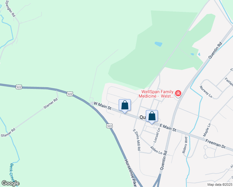 map of restaurants, bars, coffee shops, grocery stores, and more near 321 Tree View Lane in Lebanon