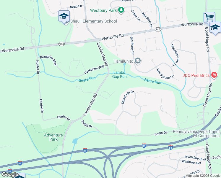 map of restaurants, bars, coffee shops, grocery stores, and more near 6200 Appaloosa Drive in Mechanicsburg